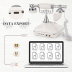 UKBW Audio Guest Book Wedding Phone, Audio Phone Guestbook, Vintage Retro Style Audio Guest Book Phone for Wedding, Birthday Party, Anniversary and Other Special Occasions(White) - Image 5