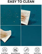 Fokitut 2 Pack Waterproof Round Tablecloth, 108 Inch, Stain Resistant and Wrinkle Polyester Table Cloth, Fabric Table Cover for Kitchen Dining, Wedding, Party, Holiday Dinner-Caribbean Blue - Image 2