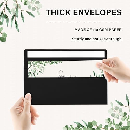 200 Pack #10 Black Envelopes Letter Size Self Seal Business Envelopes - Image 3