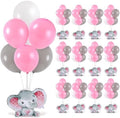 12 Sets Elephant Baby Shower Balloon Stand Kit for Table Pink Elephant with Balloon Centerpieces Decor for Elephant Theme Gender Reveal Birthday Party Photo Props Supplies by Unknown