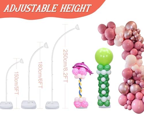 OurWarm 8.2FT & 6FT Half Balloon Arch Stand, Balloon Arch Kit for Party - Image 6