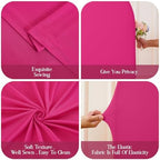 Pink Arch Backdrop Cover Set of 3 Wedding Arch Covers Stretchy Backdrop Baby Shower Birthday Party Hot Pink Arch Cover 6.6FT 7.2FT 8FT Hot Pink Arch Stand Cover Spandex Bridal Shower Decoration - Image 4