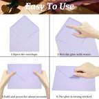 200 Pack 5x7 Light Purple Envelopes for Invitations, A7 Self Seal - Image 4