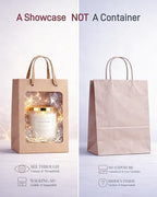 VAGREEZ Gift Bags with Clear Window, Reusable Small Medium Kraft Transparent Window Paper Bags with Handles in Assorted Colors and Bulk Pack for Party, Wedding, Birthday and Small Business, Brown / Small / 30 Pack - Image 2