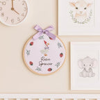Embroidery Baby Name Sign, Personalized Welcome Baby Hoop Sign with Bow, Custom Baby Name Sign for Hospital, Infant Baby Shower Gifts New Parents (05) - Image 7