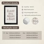 Black Framed Fun Kids Quotes Canvas Posters Every Dog Needs A Baby Wall Art Modern Trendy Minimalist Toddler Prints Playing Print For Nursery Room Wall Decor 08x10 inch - Image 2