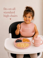 Ullabelle 7 piece baby feeding feeding set with suction toddler plate, silicone suction bowl with lid, and 2 spoons - Image 2