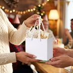 Meonua Mini Gift Bags w/Handles White 3.94x4.72x2.36 - Image 3
