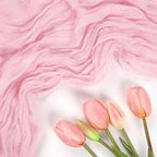 6 Pack Pink Cheesecloth Table Runner 10Ft 23 x 120 Inch - Image 4