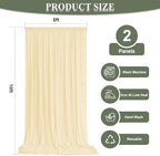 10x10ft Wrinkle Free Beige Backdrop Curtain for Parties, Soft Beige Photo Backdrop Curtains, Polyester Photo Backdrop Drapes for Birthday Party Baby Shower Photography Background - Image 3