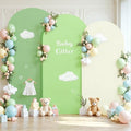 Green Arch Backdrop Cover 3 Set-4FT, 5FT, 6FT Spandex Fitted Wedding Arch Stand Covers for Baby Shower Birthday Party Wedding Ceremony Photo Balloon Arch Stand Background Decorations by Suppromo
