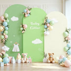Green Arch Backdrop Cover 3 Set-4FT, 5FT, 6FT Spandex Fitted Wedding Arch Stand Covers for Baby Shower Birthday Party Wedding Ceremony Photo Balloon Arch Stand Background Decorations by Suppromo