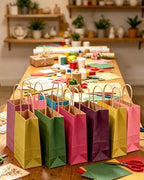 qiqee Small Mulit Color Gift Paper Bag with Handles Bulk for Rainbow Party - 8.3"x6"x3. 15" 100Pcs - Image 7