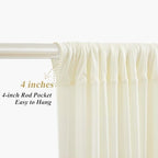 10x10ft Beige Backdrop Curtains with Lights Photo Drapes Wrinkle Free Fabric Backdrop Curtain for Wedding Birthday Party Baby Shower Bridal Shower Home Party Background Decorations - Image 4