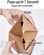Kraft Cupcake Boxes Brown Individual 200 CT with Insert and Clear Window for Baby Shower Birthday Party Favor - Image 2
