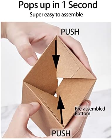 Kraft Cupcake Boxes Brown Individual 200 CT with Insert and Clear Window for Baby Shower Birthday Party Favor - Image 2