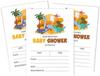 Pack of 30, Boy/Boy Baby Shower Party Collection, Baby Shower Invitation Cards, Fill in the Blank Invites WIth Envelopes, Dinosaur Theme Party Supplies - Image 6