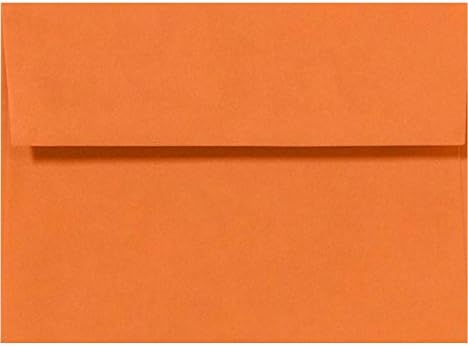 LUXPaper A4 Invitation Envelopes | Peel & Press | 4 1/4" x 6 1/4" | Mandarin Orange | 80lb. Text | 500 Qty - Image 2