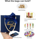 TKSBAG 50 Pack Small Thank You Gift Bags with Handles, 5.5''x 2.3''x4.7'' Mini Navy Blue Gift Bags Bulk for Baby Shower, Birthday, Wedding, Party Favors, Back to School, Summer Party, Mother's Day - Image 4