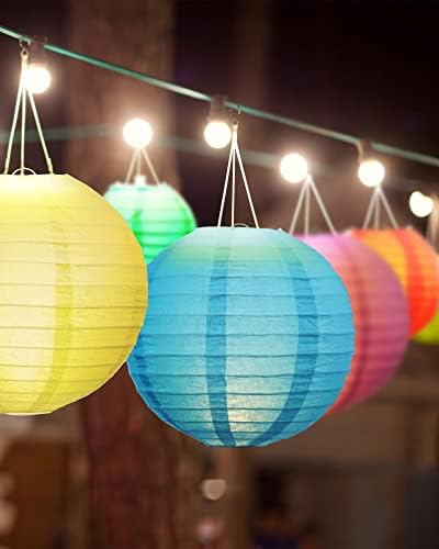 Treela 48 Pcs Paper Lanterns Party Decorations Round, Multicolor - Image 5