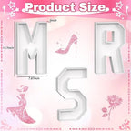 MRS Charcuterie Letters Fillable, 13 Inch MRS Cardboard Letters for Charcuterie, MRS Letters for Food Chocolate, Paper Mache Letter Trays for Bachelorette Bridal Shower Bride-to-Be Wedding Decoration - Image 3
