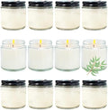 12 Pcs 4 Oz Mini Soy Candles,Eucalyptus Scented,Aromatherapy Candle,Bulk Candle Set，Great Stress Relieving Scented Candles for Girls as a Gift for Birthdays, Weddings and More! by Veiuwa