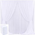 30x10ft White Backdrop Curtain for Wedding Parties Wrinkle Free Fabric White Drapes Backdrop Decoration for Baby Shower Birthday Photography Decoration 6 Panels, 5ft x 10ft by Gogoparti