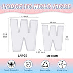 13.8" Extra Large Acrylic Letter Charcuterie Board Box, Reusable Fillable Letter Cake Candy Dish Display Serving Tray for Birthday Anniversary Party Decoration (W) - Image 2