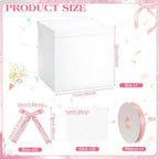 Kolldenn Extra Large Gender Reveal Gift Box with Lid, 28x28x28 Bows,Pink - Image 2