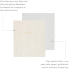 Sugar Paper Baby Keepsake Book, Memory Book from Pregnancy to First Year, Milestone Journal with Pocket Storage, Baby Shower Idea, Gender Neutral Gift, Cloth Hardcover, Flax - Image 2