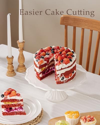 12" Cake Stand, Relief Round Dessert Cake Stand for 8-10 Inch Cake - Image 5
