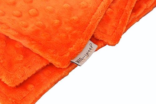 MEG ORIGINAL Baby Blanket, Made of Heavenly Soft Double-Sided Orange Minky Dot Cuddle Dimple - Image 4