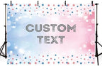 MEHOFOND 10x7ft Custom Gender Reveal Backdrop Personalized Custom Boy or Girl What Will Baby Be Decorations Banner Pink and Blue Custom Your Color, Text, Image, Logo for Baby Shower - Image 3
