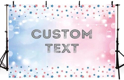 MEHOFOND 10x7ft Custom Gender Reveal Backdrop Personalized Custom Boy or Girl What Will Baby Be Decorations Banner Pink and Blue Custom Your Color, Text, Image, Logo for Baby Shower - Image 3