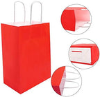 Tomnk 32pcs Party Favor Bags 8 Colors Goodie Rainbow Paper Bags Bulk with Handles for Birthday Party, Candy ,Small Gift and Bridal Shower - Image 4