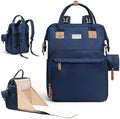 Diaper Bag Backpack, Multifunction Diaper Bag with Changing Station, Stylish Baby Bags, Large Unisex Diaper Backpack for Mom and Dad, Baby Registry Search, Portable Changing Pad – Navy Blue by Unknown