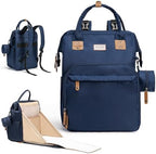 Diaper Bag Backpack, Multifunction Diaper Bag with Changing Station, Stylish Baby Bags, Large Unisex Diaper Backpack for Mom and Dad, Baby Registry Search, Portable Changing Pad – Navy Blue by Unknown