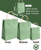 qiqee Small Mulit Color Gift Paper Bag with Handles Bulk for Rainbow Party - 8.3"x6"x3. 15" 100Pcs - Image 4