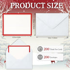 AmazingSpark 200 Kit Panel Blank Cards with Envelopes Bulk 4 x 5'' - Image 3