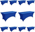 10-Pack 6ft Spandex Table Covers for Rectangle Standard Folding Tables - Wrinkle Resistant Stretch Tablecloths - Ultimate Fitted Table Protector for Parties, Banquet, Wedding by Unknown
