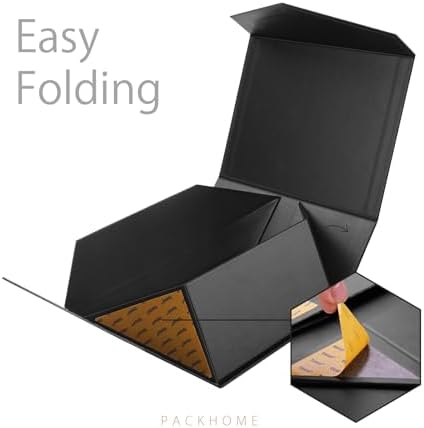 PACKHOME 6 Black Gift Boxes 9x6.5x3.8in with Magnetic Lids - Image 5
