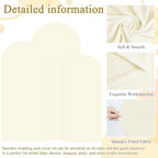 Ivory Backdrop Arch Cover Set of 3 Chiara Arch Backdrop Cover 6FT 6.6FT 7.2FT Wedding Arch Stand Covers Spandex Covers for Arch Backdrops for Birthday Party Bridal Baby Shower Anniversary Decor - Image 5