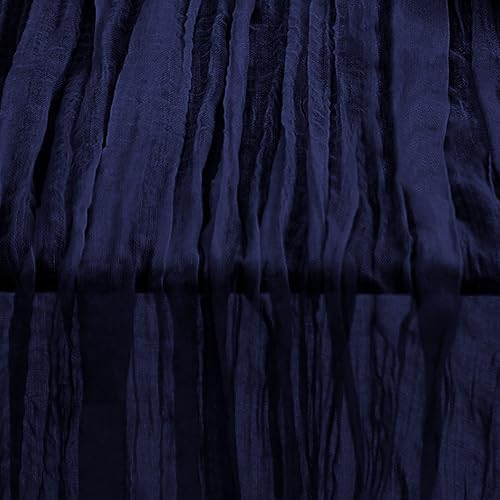 6 Pack Navy Blue Cheesecloth Table Runner 35x120 Inch 10Ft Rustic Gauze Cheese Cloth Table Runner Sheer Cheesecloth Table Runners for Wedding Party Bridal Shower Decoration - Image 5