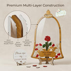 Personalized Enchanted Rose Dome Wedding Guest Book Alternative Frame - Image 5