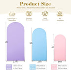 Pink Purple Blue Arch Backdrop Cover 3 Set-4FT, 5FT, 6FT Spandex Fitted Wedding Arch Stand Covers for Baby Shower Birthday Party Wedding Ceremony Photo Arch Stand Background Decorations - Image 6