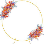 Fomcet 7.2ft Round Backdrop Stand Gold Circle Arch Metal Wedding Arch by Fomcet