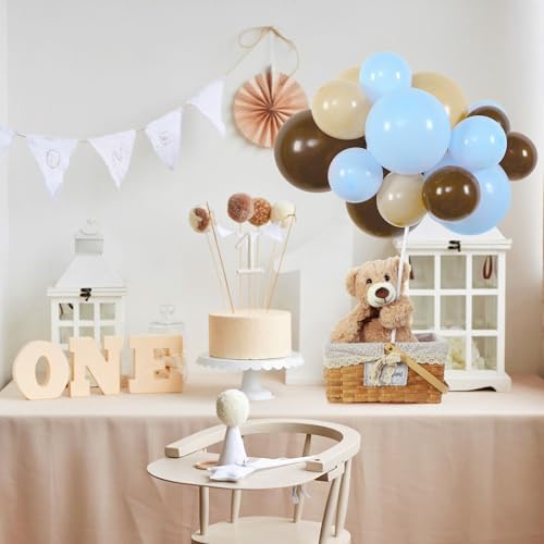 Bear Baby Shower Decorations, 185 Balloon Kit,Brown, Nude, Blue - Image 5