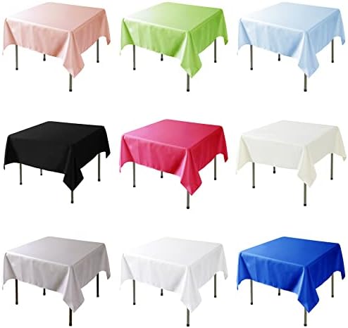 Fokitut 2 Pack Waterproof Square Tablecloth, 90x90 Inch, Stain Resistant and Wrinkle Polyester Table Cloth, Fabric Table Cover for Kitchen Dining, Wedding, Party, Holiday Dinner-Royal Blue - Image 6