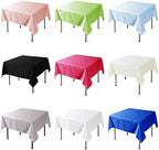 Fokitut 2 Pack Waterproof Square Tablecloth, 90x90 Inch, Stain Resistant and Wrinkle Polyester Table Cloth, Fabric Table Cover for Kitchen Dining, Wedding, Party, Holiday Dinner-Red - Image 6