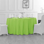 Fokitut 2 Pack Waterproof Round Tablecloth, 132 Inch, Stain Resistant and Wrinkle Polyester Table Cloth, Fabric Table Cover for Kitchen Dining, Wedding, Party, Holiday Dinner-Apple Green - Image 5